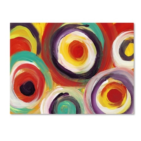 Amy Vangsgard 'Bright Bold Circles 2' Canvas Art,35x47